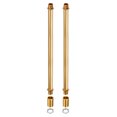 thumbnail image 1 of Rosca Extensión Varilla Kit, M10x1mm Rosca 200mm Largo Acoplamiento Tuerca Redondo Manguito Conector con Roscada Tubería Hexagonal Tuerca, Dorado Tono 2 Juego, 1 of 5