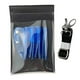thumbnail image 2 of Estuche para tijeras, bolsa para tijeras, herramienta para tijeras, cuero de PU con cinturón, tijeras para el cabello Azul claro, 2 of 9