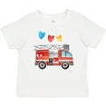 thumbnail image 3 of Inktastic Valentine's Day Fire Truck with Hearts Boys or Girls Baby T-Shirt, 3 of 5