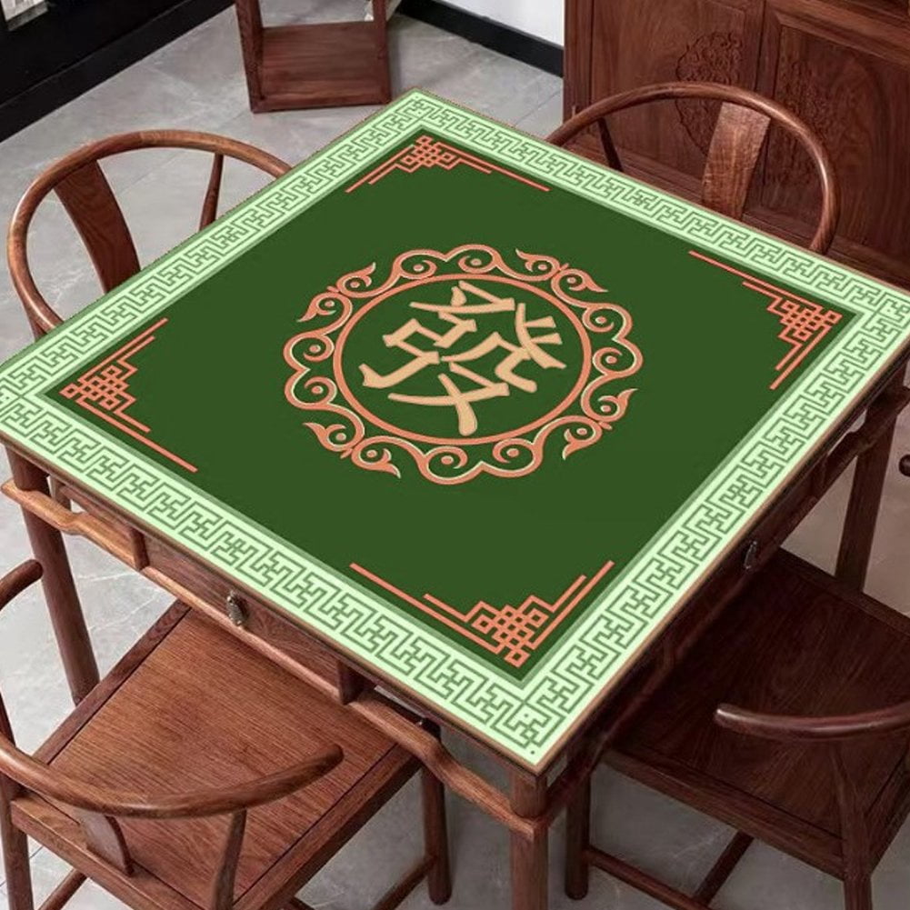 Slccxzc Mahjong Mat, Anti Slip and Noise Reduction Mahjong Table Cover Portable Game Mat for Mahjong, Poker, Card, Board & Tile Games