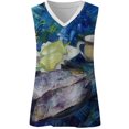 thumbnail image 4 of Tops de chaleco de impresión sin mangas de ocio con cuello en V de moda para mujer Fridja  qr5795, 4 of 5