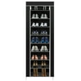 thumbnail image 2 of Room-saving 10-Layers 9 Lattices Non-woven Fabric Shoe Rack - Black - Compact Storage for Home, Bedroom & Entryway, 2 of 10