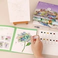 thumbnail image 4 of Jindong Watercolor Workbook 12 Color Watercolor Paint Set with Brushes Beginner Friendly Watercolor Workbooks Creative Watercolor Book Including 12 Colors and Brushes for Artistic Pa, 4 of 9