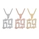 thumbnail image 5 of Collar con colgante Stud 69 , accesorio de joyería, cadena de cuerda cubana de rapero, collar de con cadena dorado Yinane Collar colgante de hip hop, 5 of 8