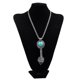 thumbnail image 1 of Collar Colgante Con Exagerados Con Incrustaciones De Turquesas Borla De Cadena Gruesa, 1 of 8