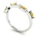 thumbnail image 2 of 0.4 ctw Wedding Band for Women - 14K White Gold Simulated Yellow Diamond Stackable Eternity Ring, 2 of 6