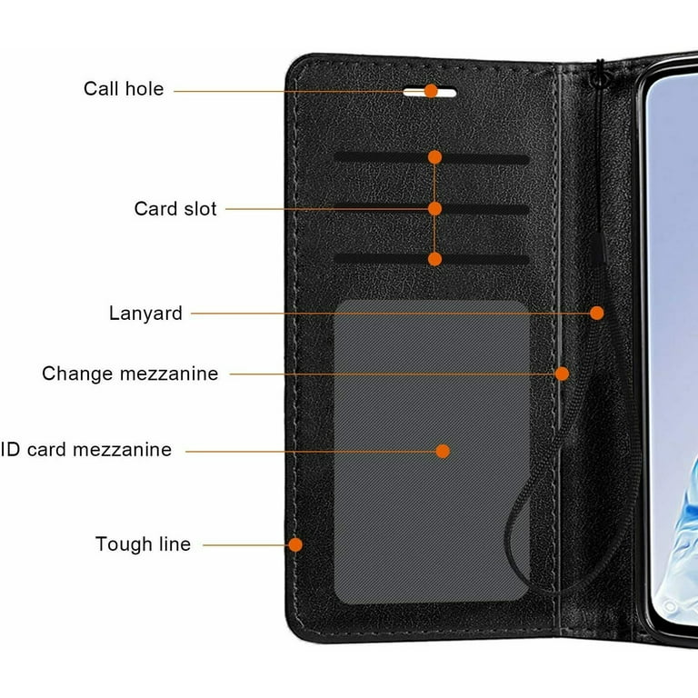 Xpression for Apple iPhone 14 Pro Max (6.7 inch) Fabric Wallet Case 6 Credit Card Slot ID Cash Storage Carrying Pouch Folio Flip Stand Phone Case Cover by