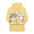 thumbnail image 3 of Byoo Toddler Girls Hoodie Cute Dog Graphic Zip Up Hooded Long Sleeve Sweatshirt with Kangaroo Pocket Kids Casual Jacket Outerwear, 3 of 3