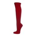 thumbnail image 3 of Couver Unisex Knee High Sports Athletic Baseball Softball Socks, Dark Red, Large, 1 Pair, 3 of 8