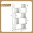 thumbnail image 2 of Costway 2 PCS 5-Tier Geometric Bookshelf with Open Shelves Closed-back Cubes for Living Room White, 2 of 9