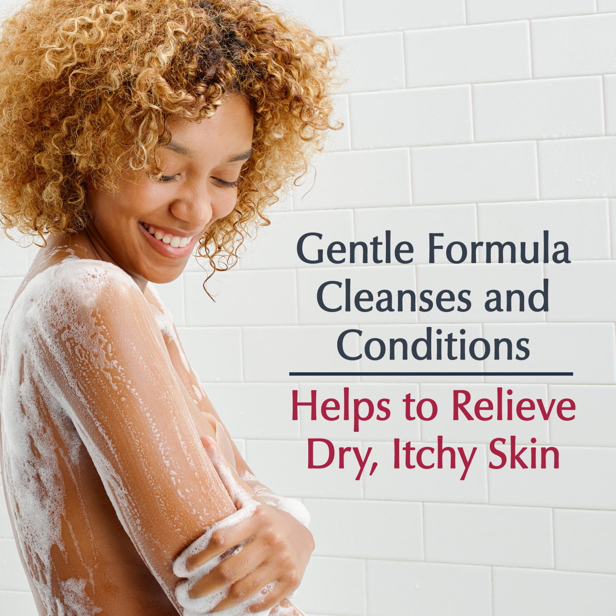 Eucerin Skin Calming Body Wash for Dry, Itchy Skin with Omega Oils, Fragrance Free, 16.9 fl oz