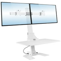 Motorized Sit-Stand Desk Converter for 2 Monitors