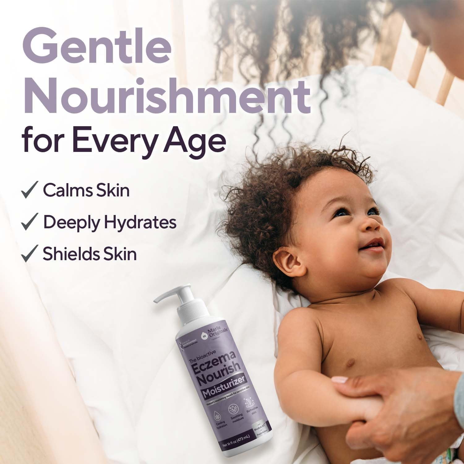 Marie Originals Eczema Nourish Moisturizing Lotion, Hydrating Cream for Dry, Itchy & Sensitive Skin, Hypoallergenic (2pack)