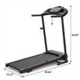 thumbnail image 2 of Folding Treadmill for Home with 3-Level Manual Incline, 0.5-7.5 MPH Electric Running Machine, LCD Display, 12 Preset Programs, Pulse Monitor, 265 lbs Capacity, Black, 2 of 11