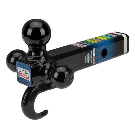 Up To 10,000 Lb. 1-7/8 In., 2 In, And 2-5/16 In. Ball Diameters Adjustable Trailer Tri-Ball Mount With Hook