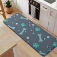 thumbnail image 5 of Paw Prints and Bones Kitchen Rug Mat,Kitchen Runner Rugs Non Skid Washable,Decorative Kitchen Floor Mats for Kitchen,Sink,Laundry,17"x47.2", 5 of 7