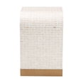 thumbnail image 3 of bali & pari Carlyn Beige and White Mother of Pearl Capiz Shell End Table, 3 of 6