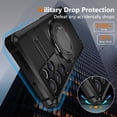 thumbnail image 4 of Phone Case for Samsung S22 Ultra Case with Ring Magnetic Fits Wireless Charger, 2 in 1 Soft TPU and Hard PC Cover Samsung Galaxy S22 Ultra Case Shockproof Rugged Black (Black), 4 of 8