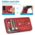 thumbnail image 4 of for Samsung Galaxy S23 Case Wallet with Slide Credit Card Holder, Flip Premium PU Leather Hidden Kickstand Classic Retro Heavy Duty Protective Cover for Samsung Galaxy S23,Red, 4 of 6