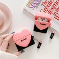 thumbnail image 3 of GHSDFBB Compatible with AirPods Case, Shock-Absorbing Protective Silicone Case with Keychain -Cute Pink Heart Shape Design for Girls & Women, 3 of 5