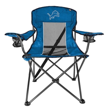 EQUIP Equip Tailback Chairs Detroit Lions Collapsible Camping Chairs with Carry Bag, Blue, Solid Print