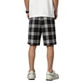thumbnail image 3 of Dwelliawo Mens Plaid Shorts Elastic Waist Drawstring Summer Work Shorts Pants Lightweight Athletic Outdoor Shorts with Pockets Black 2XL, 3 of 3