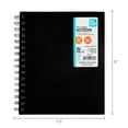 thumbnail image 6 of (2 pack) Pen+Gear College Ruled 5-Subject Poly Notebook, 6" x 8.26", Black, 150 Sheets, 6 of 8
