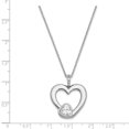 thumbnail image 4 of 925 Sterling Silver Cable Necklace with Pendants Chain CZ Antiqued Mother Of The Groom 18in. 18 inch, 4 of 5