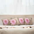 thumbnail image 4 of Ambesonne Floral Throw Pillow Cover 4 Pack, Pink Gerber on Wooden, 16", Pink Brown, 4 of 5