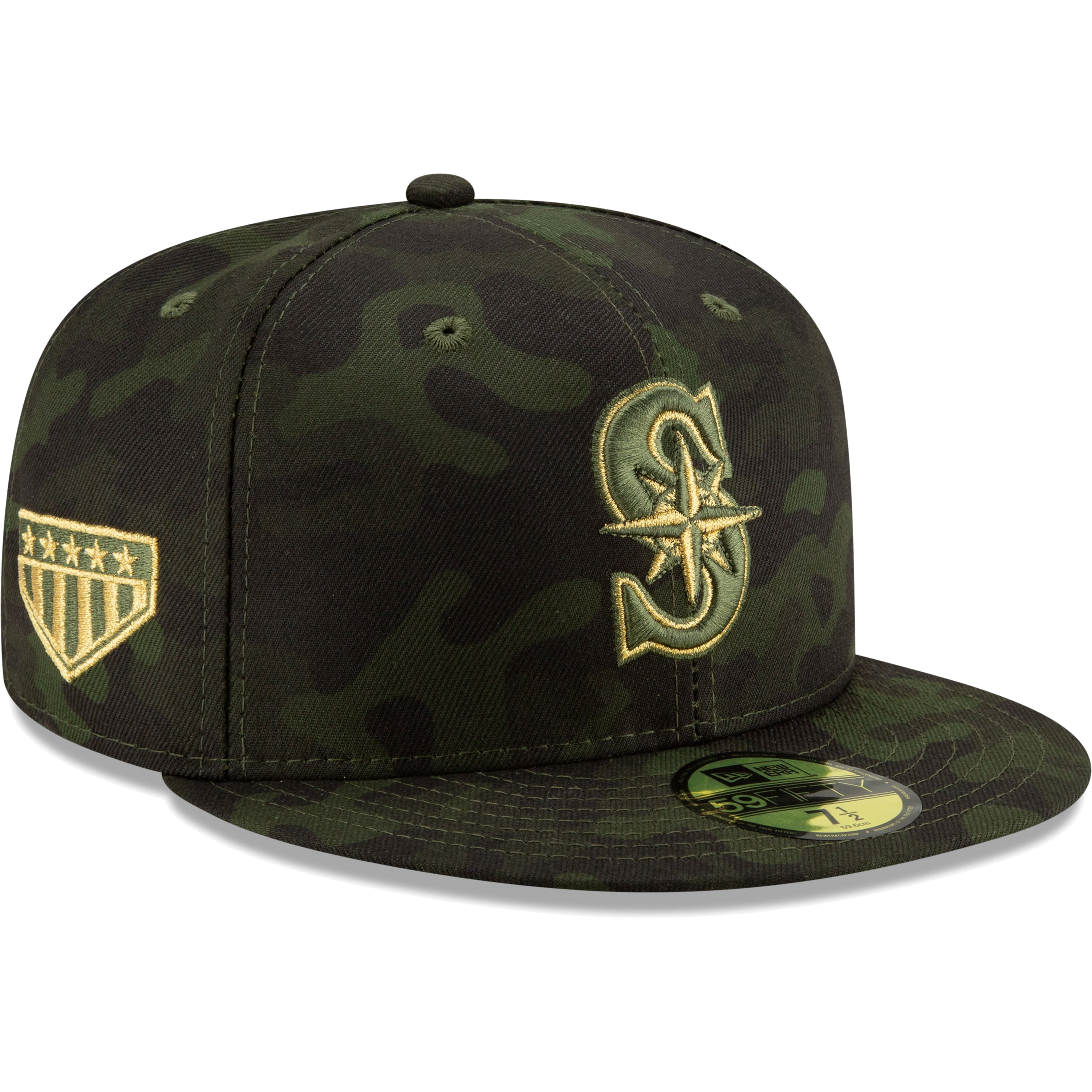 Seattle Mariners New Era MLB Armed Forces Day OnField 59FIFTY Fitted