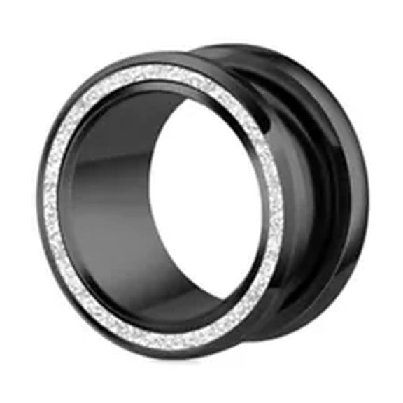 HOOUN Ear Plugs Piercing Expander Jewelry Punk Gauges Earrings Flesh Piercing Jewelry-black-10mm