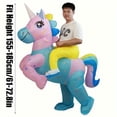 thumbnail image 5 of Inflatable Ride-On Unicorn Costume - Colorful Pastel Magical Outfit For Parties & Themed Events,Height 4'11"-6'3",Unicorn, 5 of 6