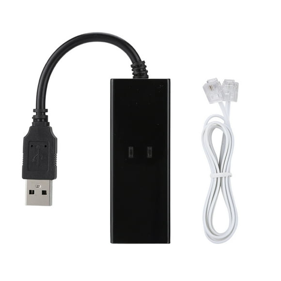 Módem externo USB de 56 K con acceso telefónico, voz, fax y datos, compatible con Windows 7, Windows 8 y Windows 10 y XP.