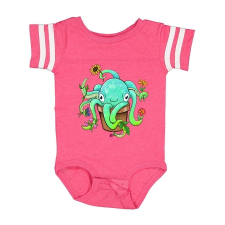 

Inktastic Octopus As Potted Plant Gift Baby Boy or Baby Girl Bodysuit