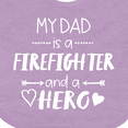 thumbnail image 4 of Inktastic My Dad is a Firefighter and a Hero Boys or Girls Baby Bib, 4 of 4