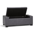 thumbnail image 5 of Simpli Home Laredo 51 inch Wide Contemporary Rectangle Large Storage Ottoman in Stone Grey Vegan Faux Leather, Assembled, 5 of 6
