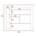thumbnail image 3 of Delos Kitchen Island, Four Legs, Three Shelves, 3 of 5
