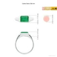 thumbnail image 5 of ANGARA Natural 1.5 Ct. Emerald Solitaire Ring in 14K White Gold for Women (Ring Size: 10.5), 5 of 9