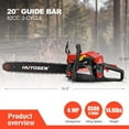 thumbnail image 4 of HUYOSEN 62CC 2-Cycle Gas Powered Chainsaw, 20-Inch Chainsaw, Cordless Handheld Gasoline Power Chain Saws for Cutting Trees, Wood, Garden and Farm(HN-C6220K), 4 of 6