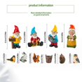 thumbnail image 3 of Figuras En Miniatura De Gnomos De Resina, , Decoraciones De Enanos De Arte Multiusos, Adornos De Jardín De Hadas Encantadores Para El Hogar, Escritorio, Interior Y Exterior10 Uds. Sweethay HA013115-00, 3 of 7