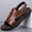 Brown, variant on New cross-border 48-size high-quality thick-soled top-layer cowhide beach shoes - cross-border JIT free shipping