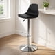 thumbnail image 2 of Silla para Bar y Barra de Cocina con Respaldo y Reposapies de Altura Ajustable Banco Taburete Giratorio con Asiento Acolchado de Diseño Moderno Negro, 2 of 7