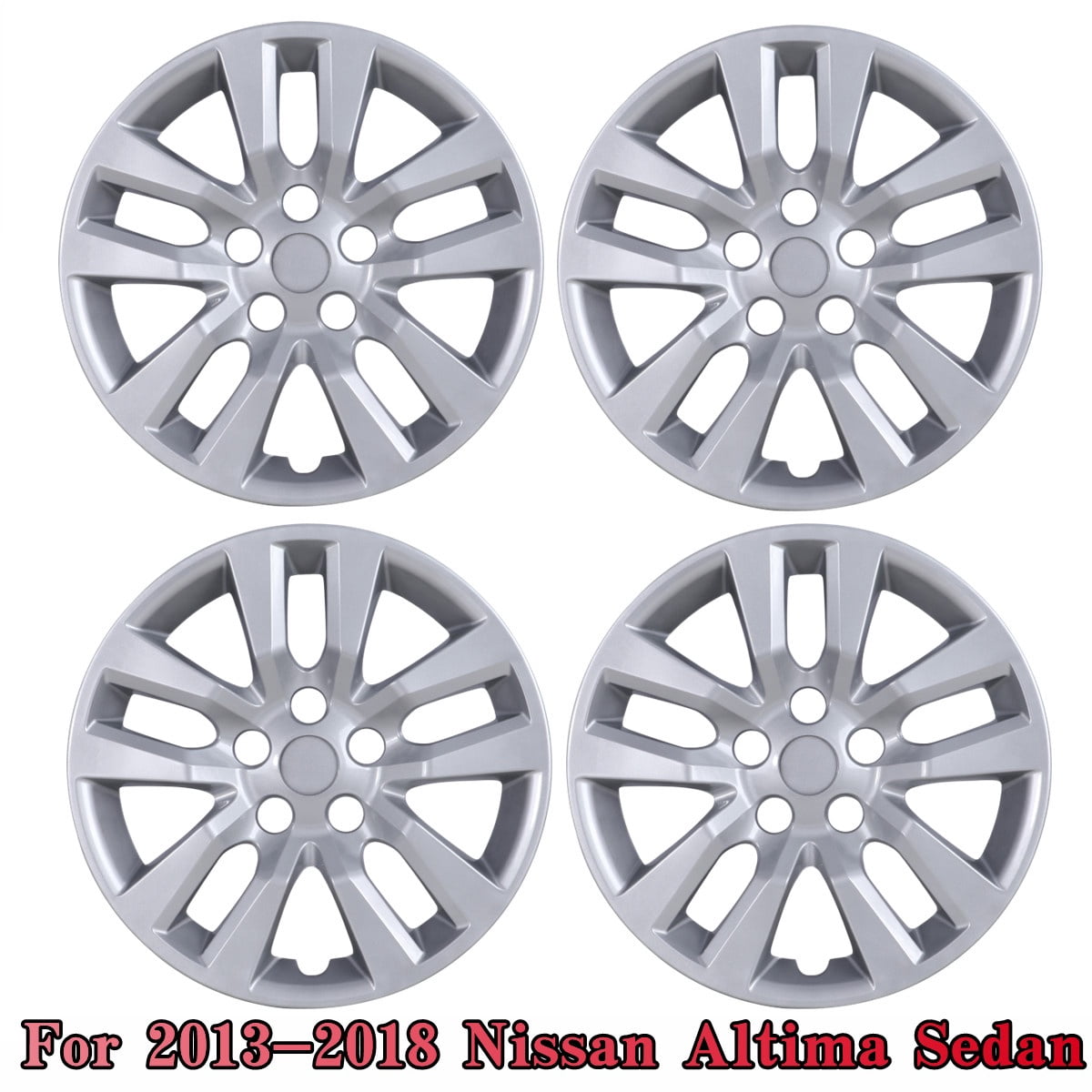 16" Set of 4 Hubcaps Wheel Rims Cover Fit for 2013-2018 Nissan Altima Sedan Compatible with Steel Wheels Snap on Installation(16-inch,Lacquer)