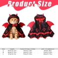 thumbnail image 3 of Halloween Pet Bat Cape Costume, Red Devil Wing & Horn Vampire Outfit, Funny Cosplay Holiday Clothes for Small Medium Dogs Cats, 3 of 7