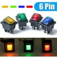 thumbnail image 3 of MYG On-Off-On 6-Pin 12V Car/Boat LED Light Rocker Toggle Switch Latching Waterproof, 3 of 5