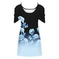 thumbnail image 4 of Nmnitkp Cocktail Dresses for Women High Cost Performance Women's Floral Summer Mini Dresses Sleeveless Halter Short Bridesmaid Dresses A-Line Ruffle Pleated Summer Homecoming Dresses, 4 of 4