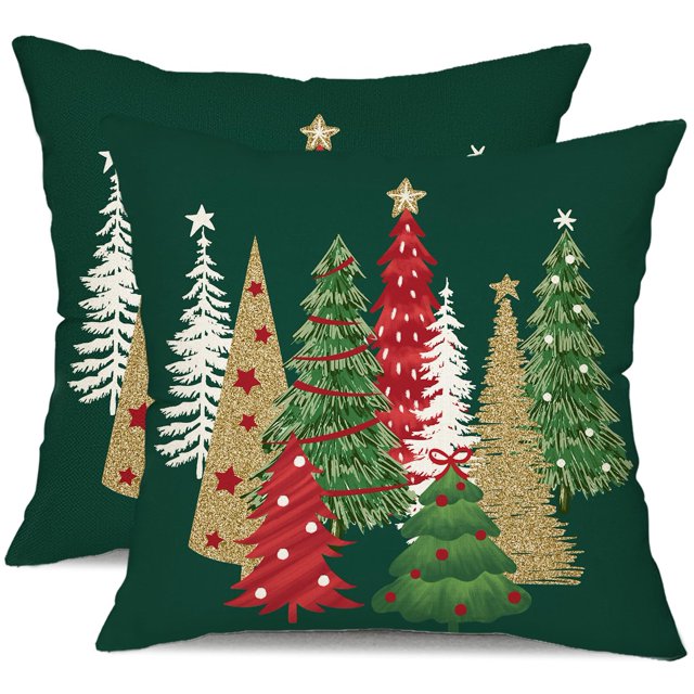 Juego de 2 fundas de almohada decorativas DFXSZ, 46 x 46 cm, para Navidad