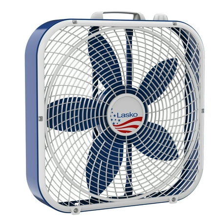 Lasko Limited Edition 20” Box Fan with 3 Speeds, B20610, Red, White & Blue