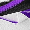 thumbnail image 5 of Erosebridal Modern Abstract Quilt King, Ombre Brush Strokes King Coverlet Set, Black White Purple, Reversible 3pcs 1 Bedspread and 2 Pillowcases, 5 of 7