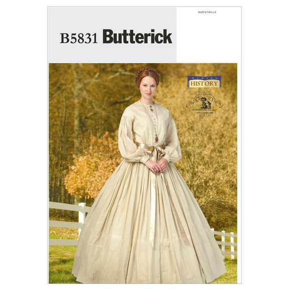 Butterick Ladies Sewing Pattern 5831 - Historical Dress & Petticoat